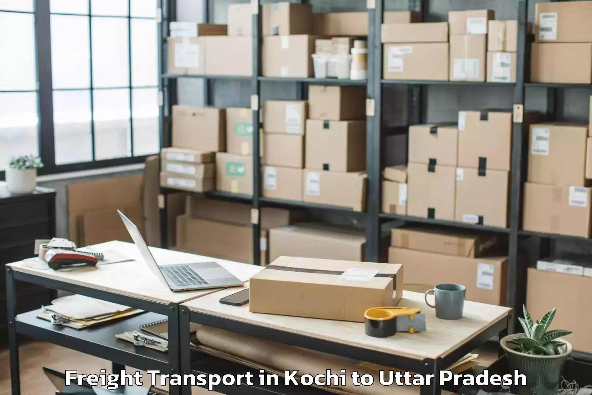 Top Kochi to Chhibramau Freight Transport Available